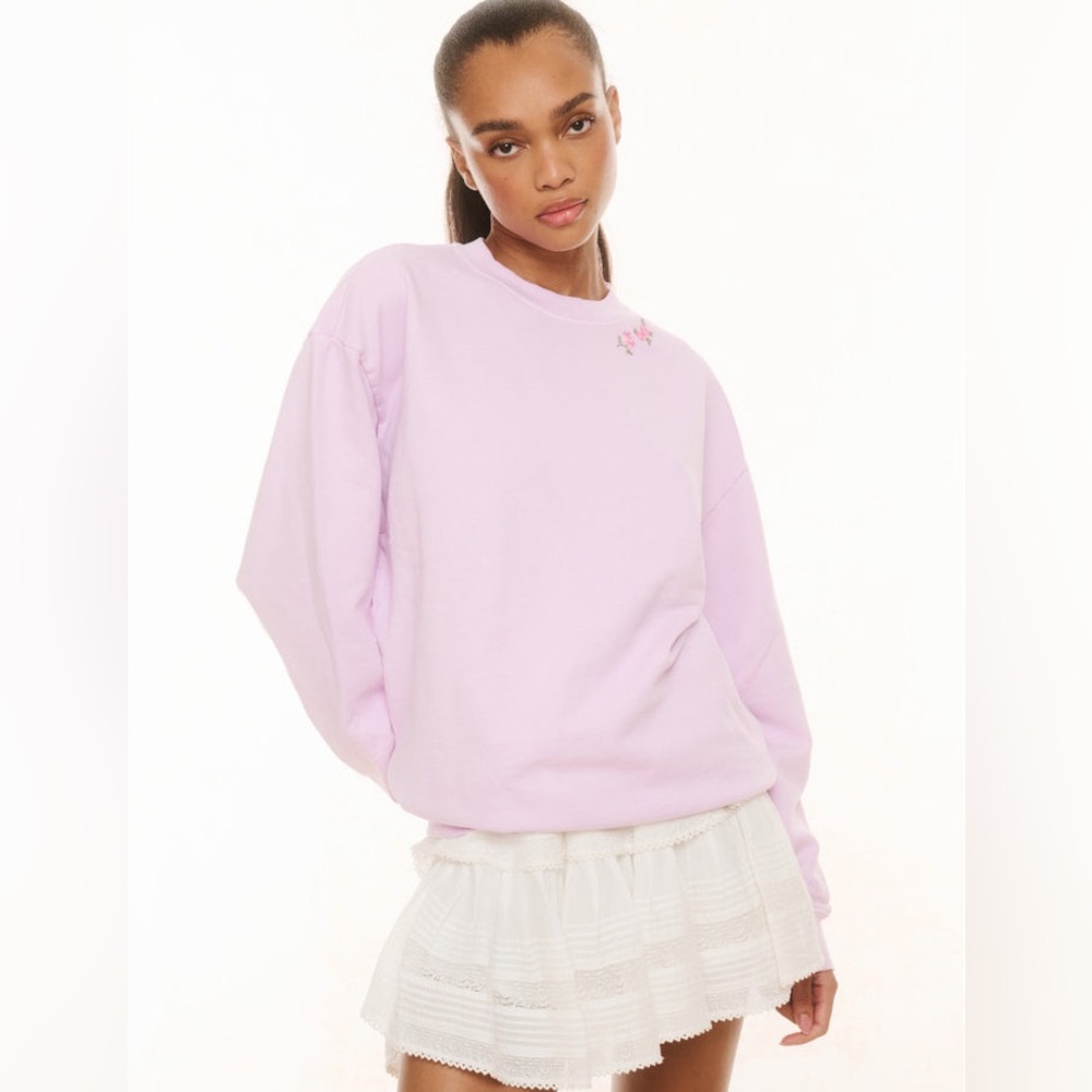 LoveShackFancy Palo Pullover – Lavender Mist